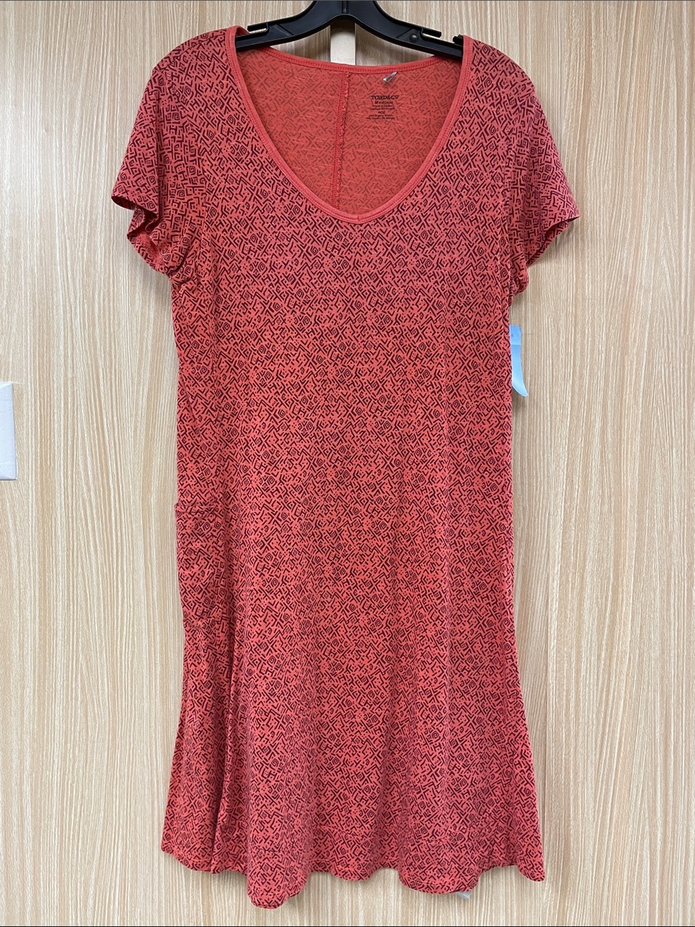 Toad & Co Orange Print Dress Size Medium
